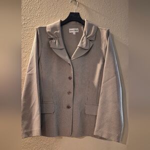 Danny & Nicole Women's Gray Checkered Jacket